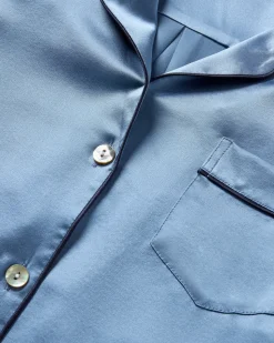 Men’s Silk Pajama Set in Mystique Blue