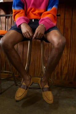 Men's Tan Suede Centesimo