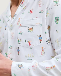 Men's Twill Pajama Set in 12 Days of Christmas