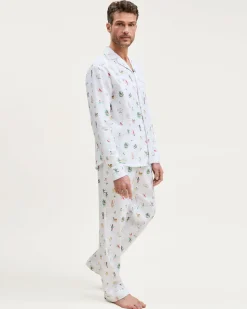 Men's Twill Pajama Set in 12 Days of Christmas