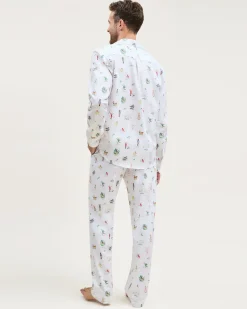 Men's Twill Pajama Set in 12 Days of Christmas