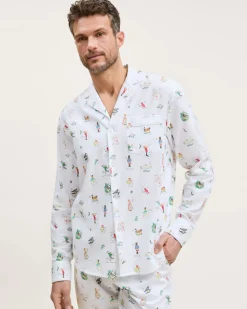 Men's Twill Pajama Set in 12 Days of Christmas