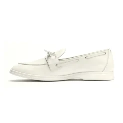 Men's Vintage White Pebbled Leather Barca Yacht Loafer