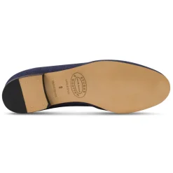 Men's Waves Indigo Linen Slipper