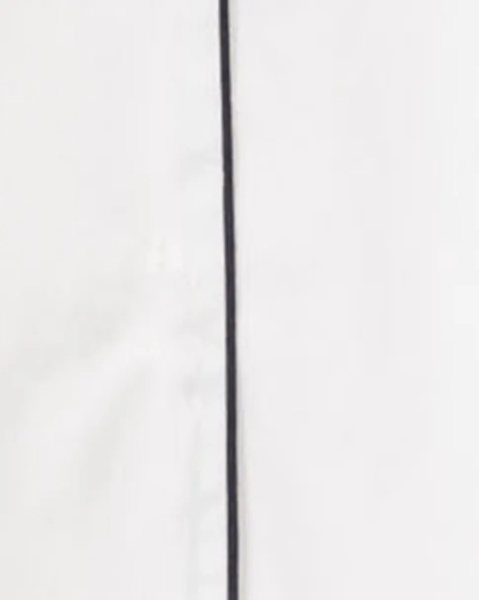 Men’s White Short Set with Navy Piping