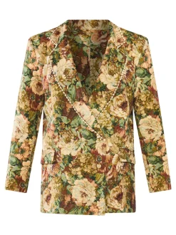 Meredith Blazer in Flora Floral Jacquard