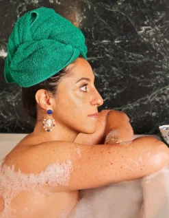 Mermaid Cameos Earrings in Jade