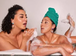 Mermaid Cameos Earrings in Jade