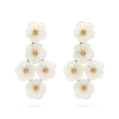 Mermaid Garden Floral Petite Post Drop Earrings