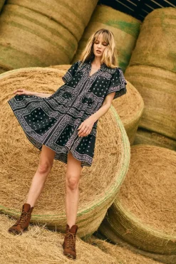 Merritt Dress in Aces Wild Black