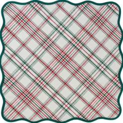 Merry Tartan 52" Square Tablecloth