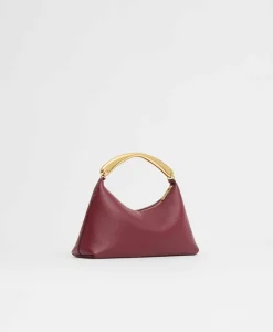 Metal Handle Rhea in Oxblood