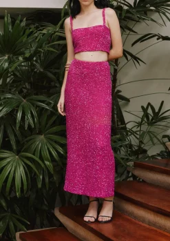 Mi Luz Skirt In Hot Pink