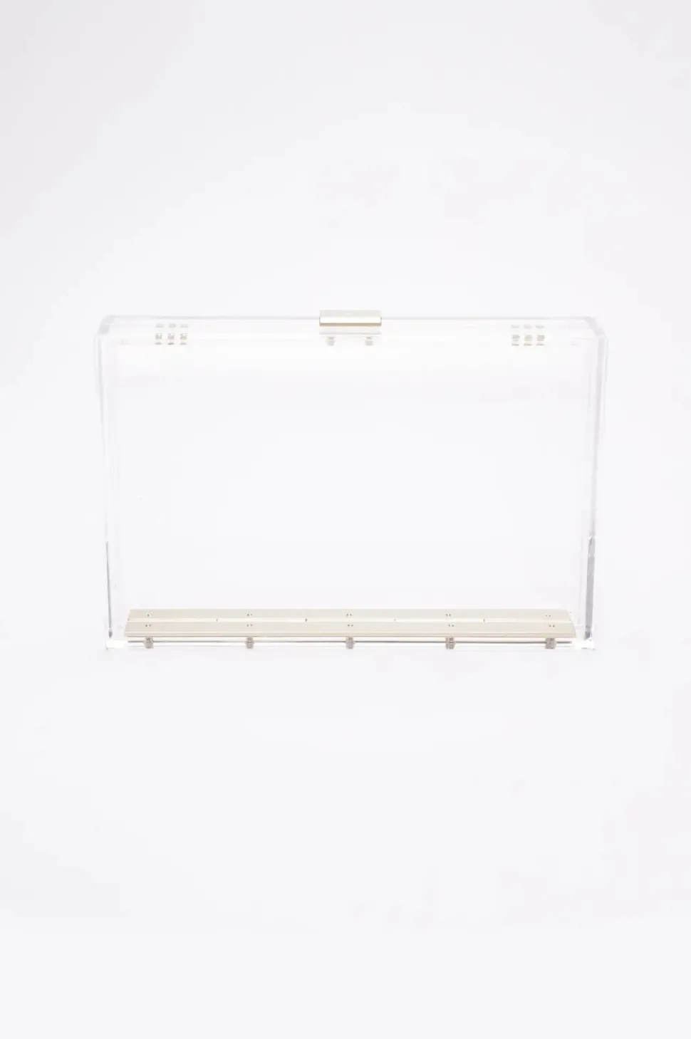 Mia Acrylic Clutch with Ivory Pouch in Blue Flowers