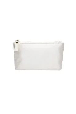 Mia Acrylic Clutch with Ivory Satin Zipper Pouch
