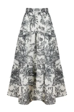 Mia Top And Skirt Set Black Toile