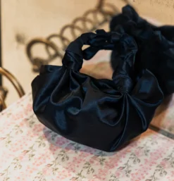 Midnight Navy NLA Silk Knot Bag