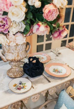 Midnight Navy NLA Silk Knot Bag