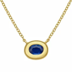 Midori Blue Sapphire Pendant Necklace