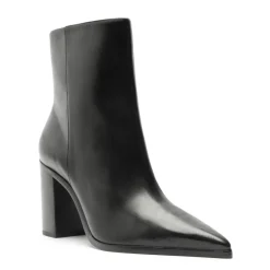 Mikki Block Leather Boot in Black