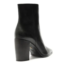 Mikki Block Leather Boot in Black