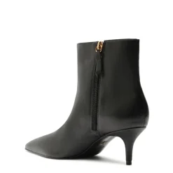 Mikki Mid Leather Bootie in Black