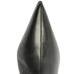 Mikki Mid Leather Bootie in Black