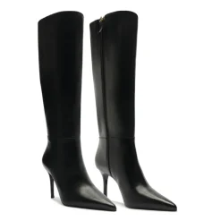 Mikki Up Leather Boot in Black