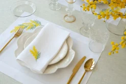 Mimosa Napkin and Placemat, Set of 2