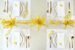 Mimosa Napkin and Placemat, Set of 2