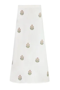 Mina Skirt in Ivory & Pink