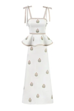 Mina Skirt in Ivory & Pink