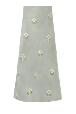 Mina Skirt in Mint & Ivory