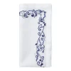 Ming Border Napkin in White & Navy, Set of 4