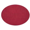 Mini Basketweave Oval Placemat in Scarlet
