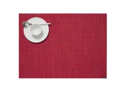 Mini Basketweave Rectangluar Placemat in Scarlet