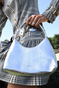 Mini Candy Bag in Crinkled Silver