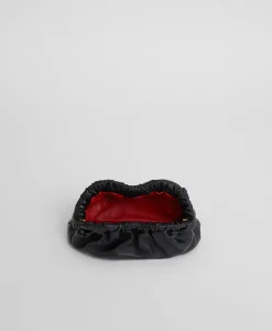 Mini Cloud Clutch in Black & Flamma