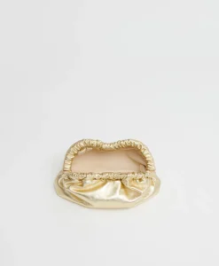 Mini Cloud Clutch in Gold