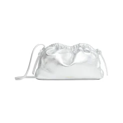 Mini Cloud Clutch in Silver