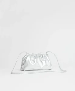 Mini Cloud Clutch in Silver
