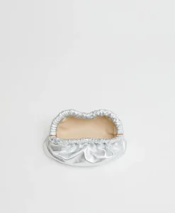 Mini Cloud Clutch in Silver