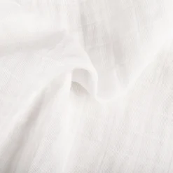 Mini Crib Sheet in GOTS Certified Organic Muslin Cotton in White