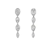 Mini Dew Drop Earrings: White Gold