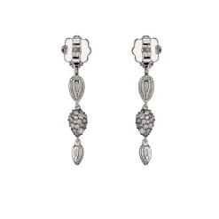 Mini Dew Drop Earrings: White Gold