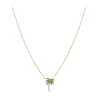 Mini Diamond & Garnet Palm Tree Necklace