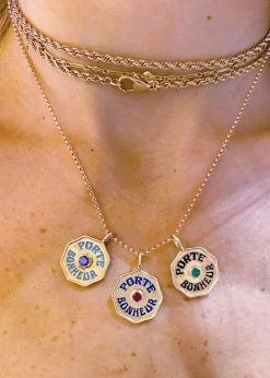 Mini Enamel Porte Bonheur Necklace