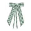 Mini Green Gingham Bow, Set of 4