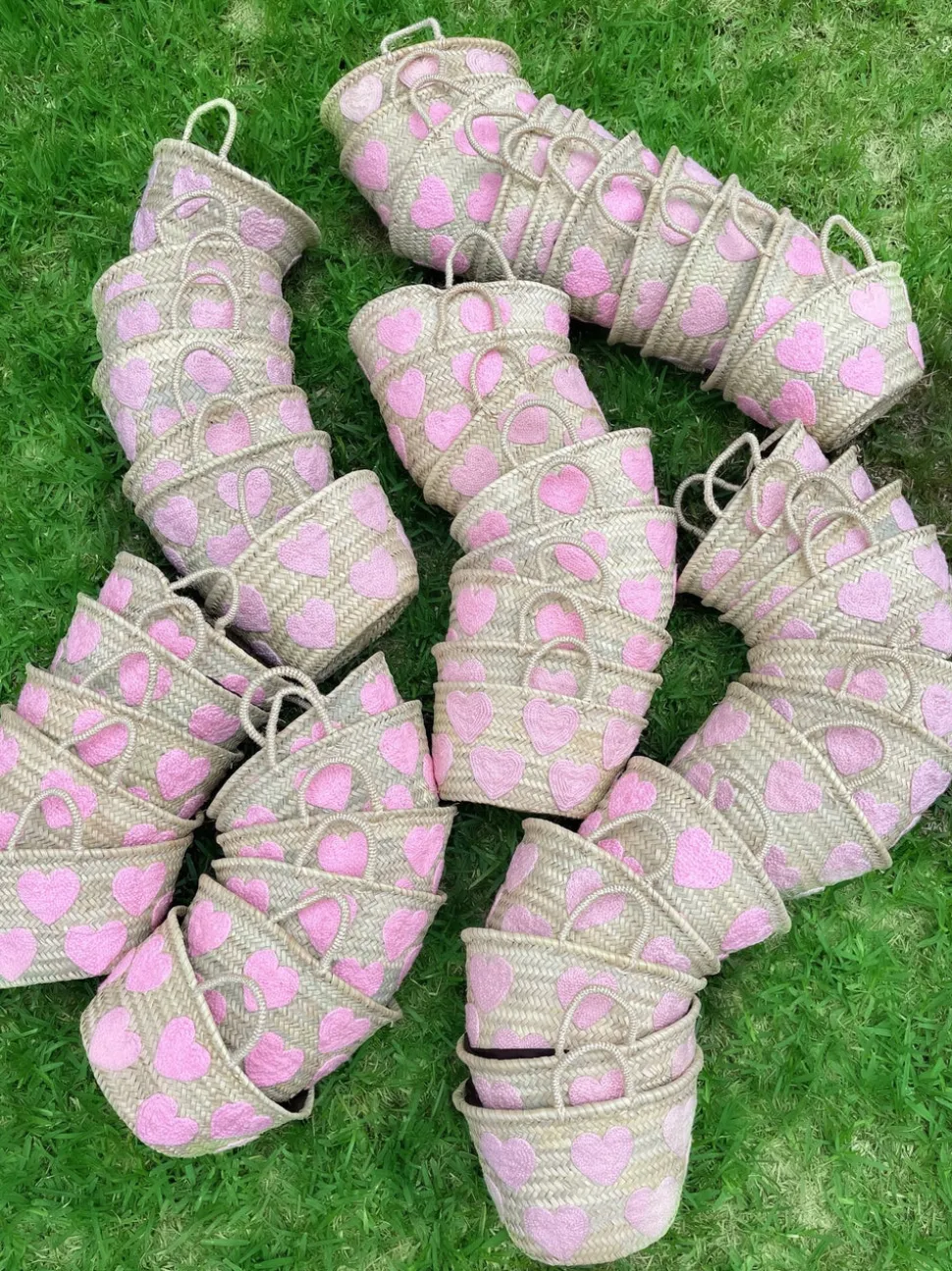 Mini Light Pink Heart Basket