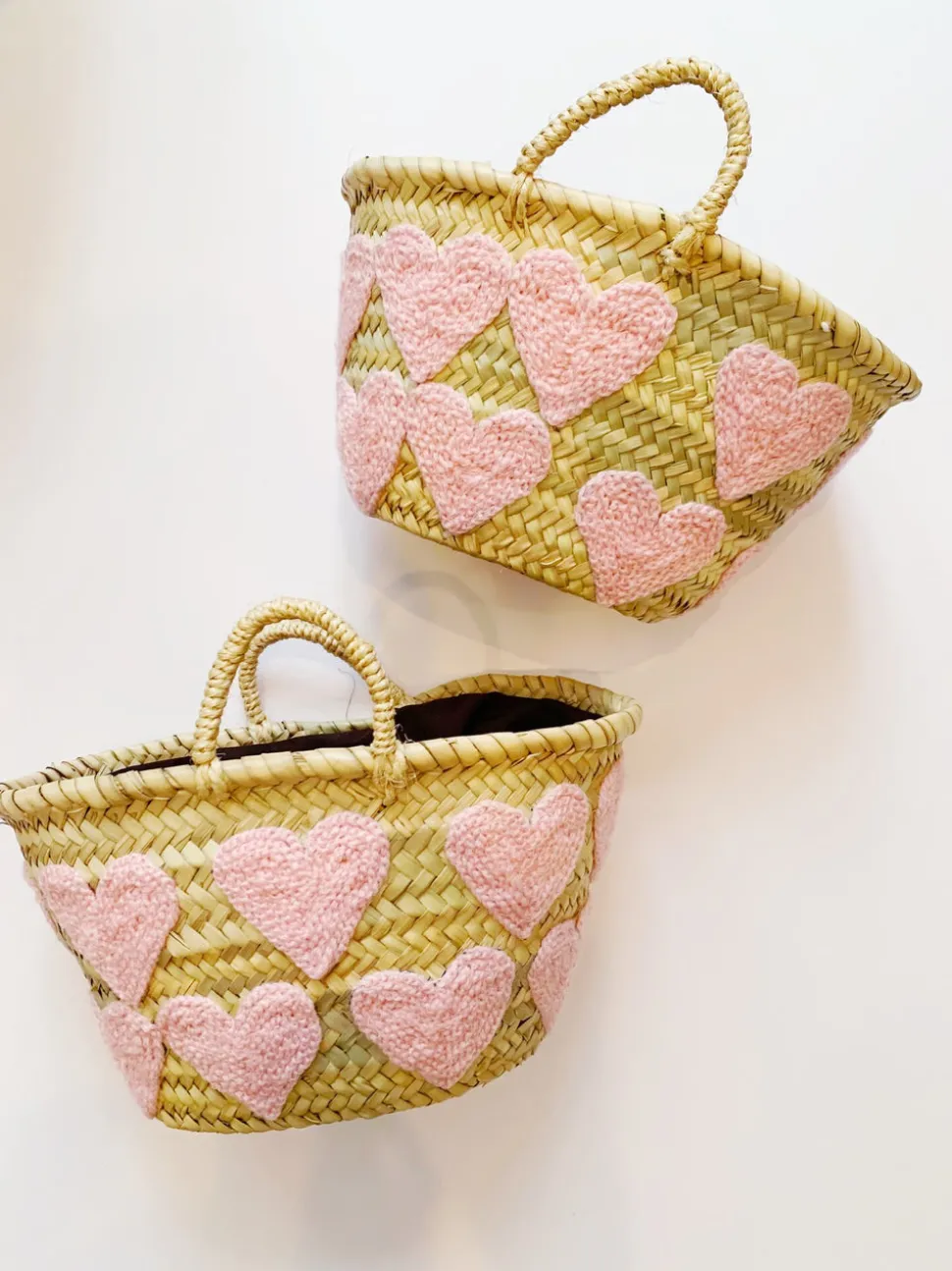 Mini Light Pink Heart Basket